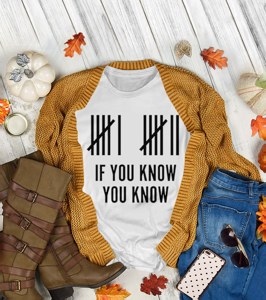 Classic Six Seven Tally Marks If You Know You Know T-Shirt