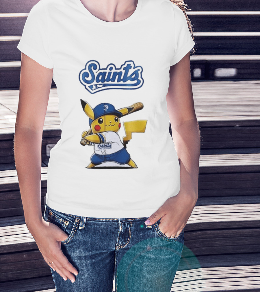 St Paul Saints Pikachu Baseball Collaboration T-Shirt