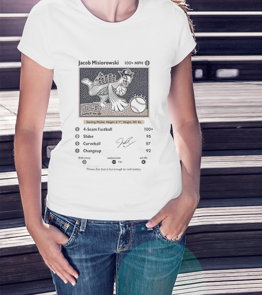 Jacob Misiorowski Milwaukee Brewers Baseball The Miz Gotta K Em All Pokémon Card Style 2026 T-Shirt