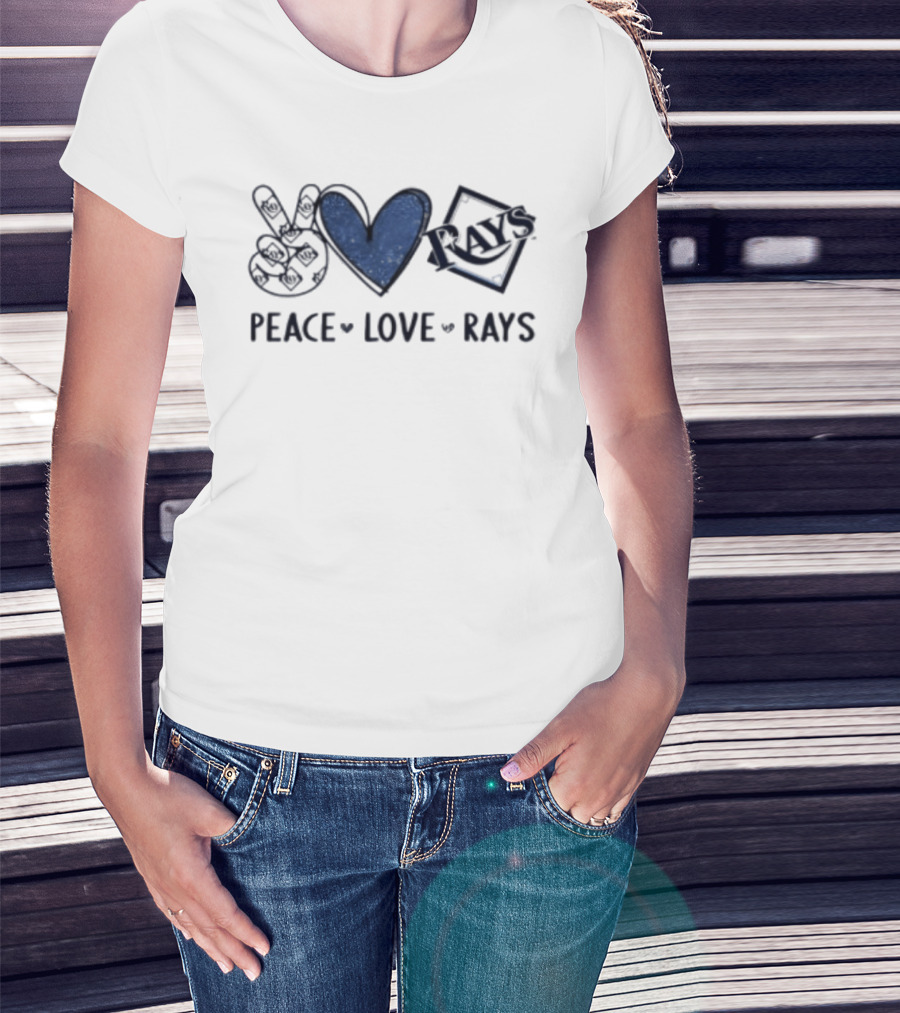 Peace Love Rays Tampa Bay Baseball Original T-Shirt