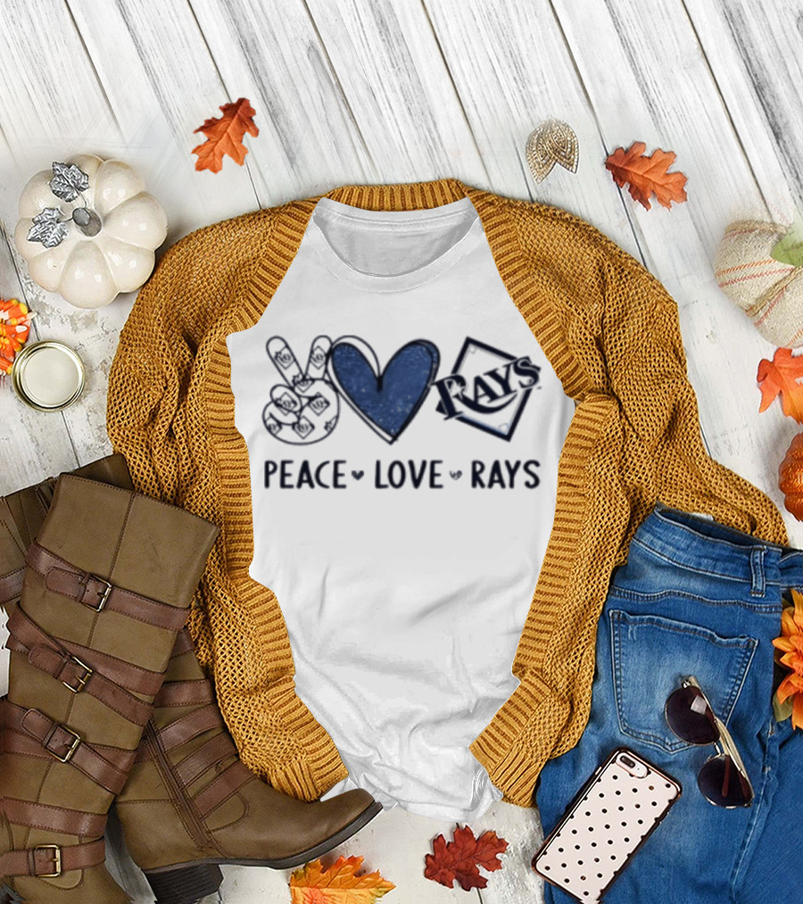 Peace Love Rays Tampa Bay Baseball Original T-Shirt