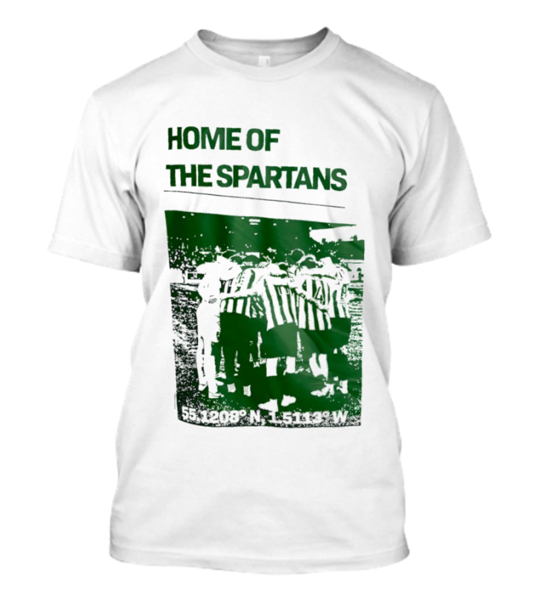 Home Of The Spartans 55.1208° N 15113° W T-Shirt
