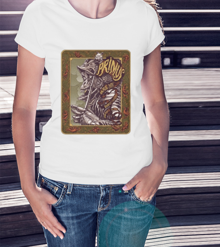 Primus 04 Aug 2026 Budapest Hungary Concert Vintage Warrior T-Shirt