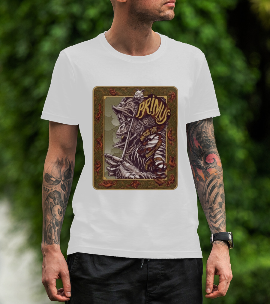 Primus 04 Aug 2026 Budapest Hungary Concert Vintage Warrior T-Shirt