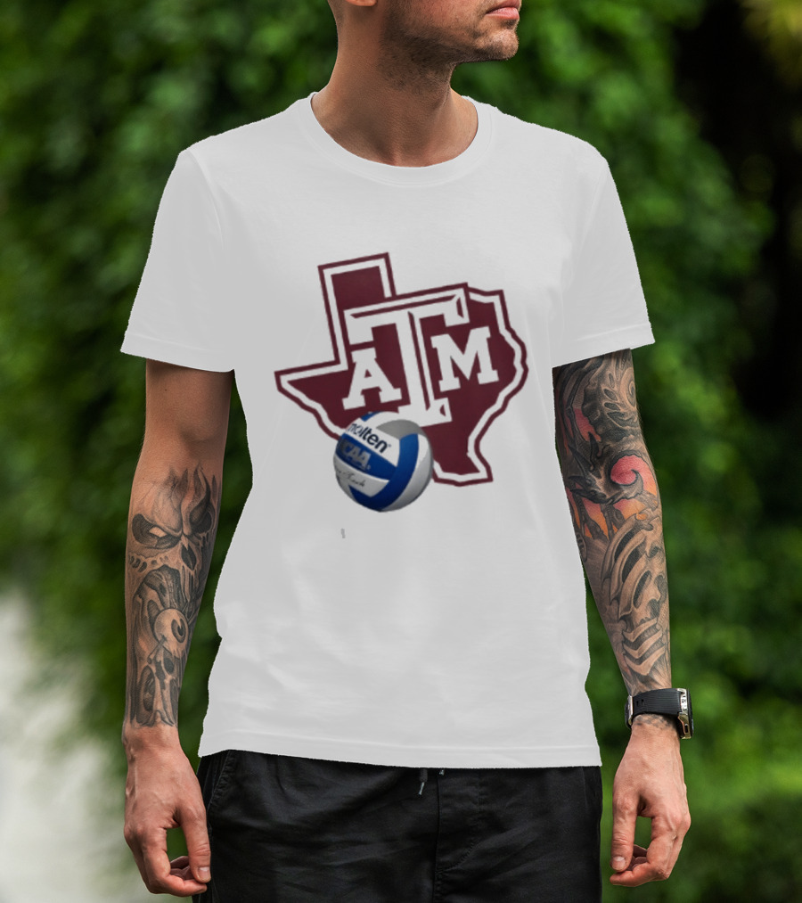 Texas A&M Aggies Volleyball Molten NCAA Map Team Spirit T-Shirt