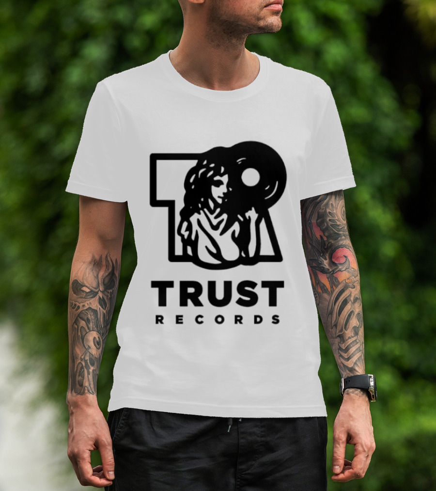Trust Records Vinyl Spinning Woman T-Shirt