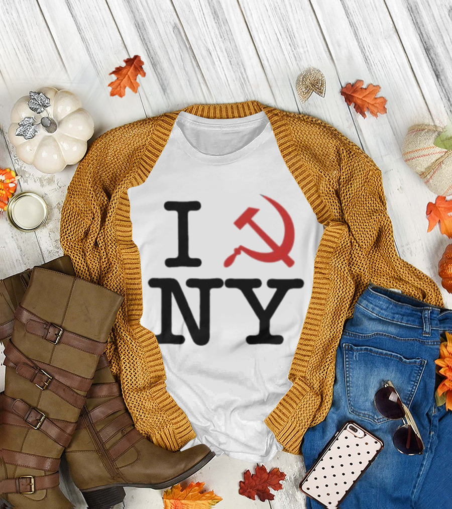 I Love NY Zohran Mamdani Hammer And Sickle T-Shirt