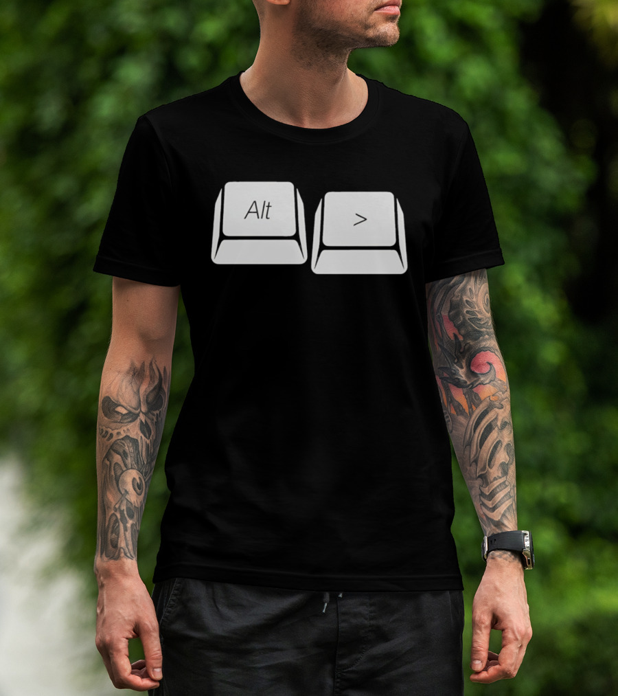 Alt Greater Than Keyboard Keys Shortcut T-Shirt