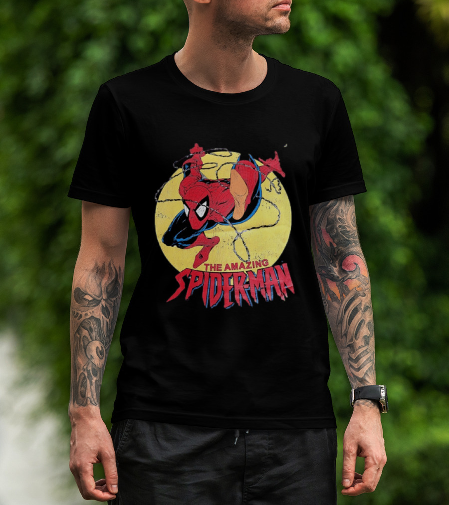 Amazing Spider Man Distressed Marvel Superhero Webslinger T-Shirt