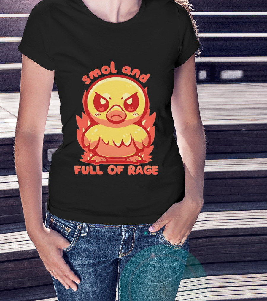 Smol And Full Of Rage Angry Duck T-Shirt