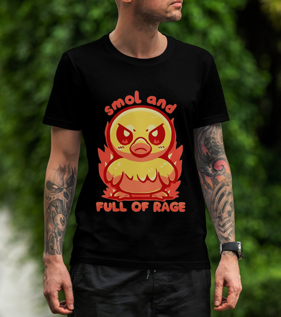 Smol And Full Of Rage Angry Duck T-Shirt