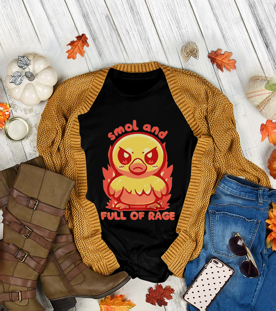 Smol And Full Of Rage Angry Duck T-Shirt