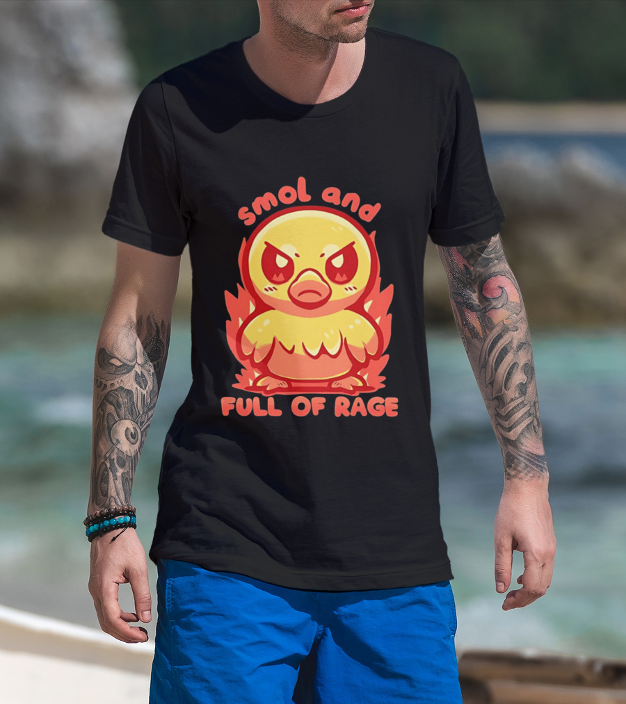 Smol And Full Of Rage Angry Duck T-Shirt