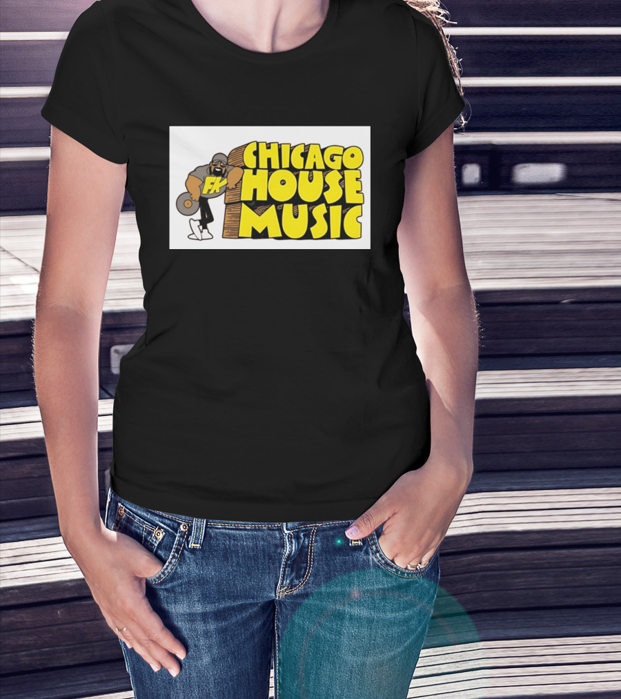 FK Chicago House Music Retro Vinyl DJ T-Shirt