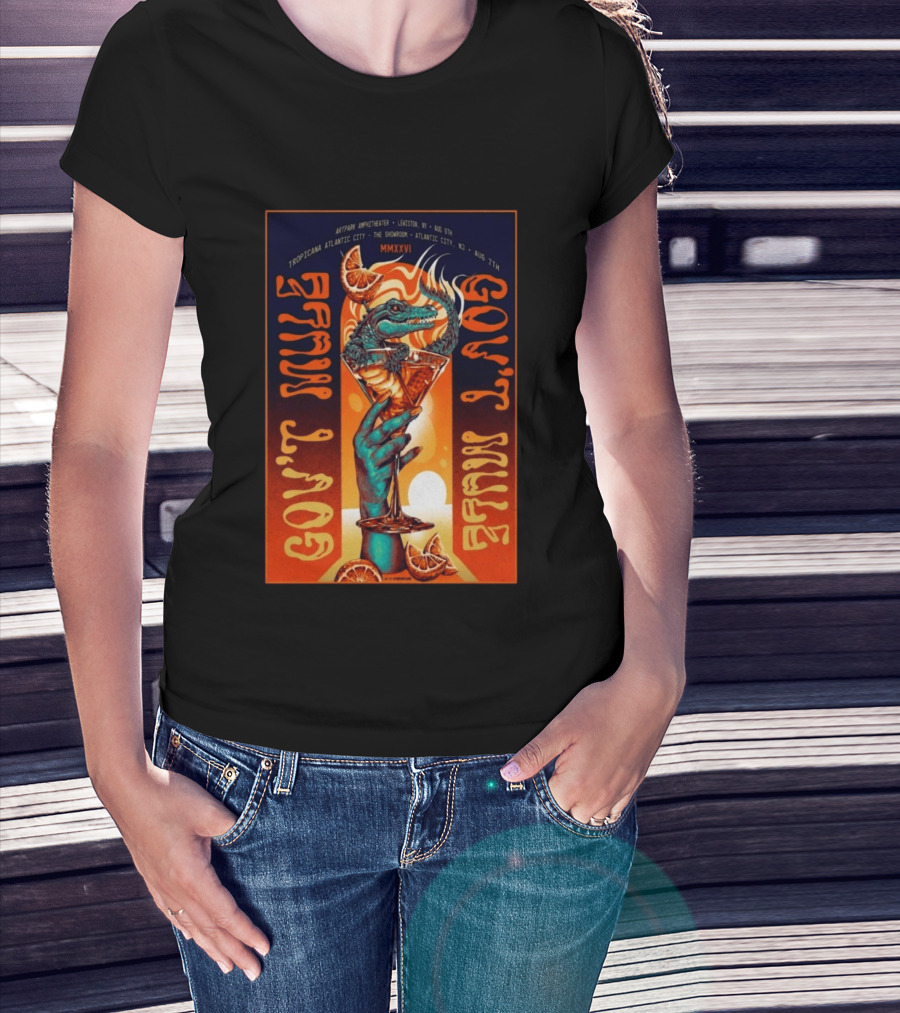 Gov't Mule August 7 Tropicana Showroom Atlantic City MMXXVI Alligator Cocktail T-Shirt