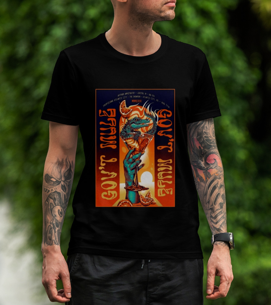 Gov't Mule August 7 Tropicana Showroom Atlantic City MMXXVI Alligator Cocktail T-Shirt
