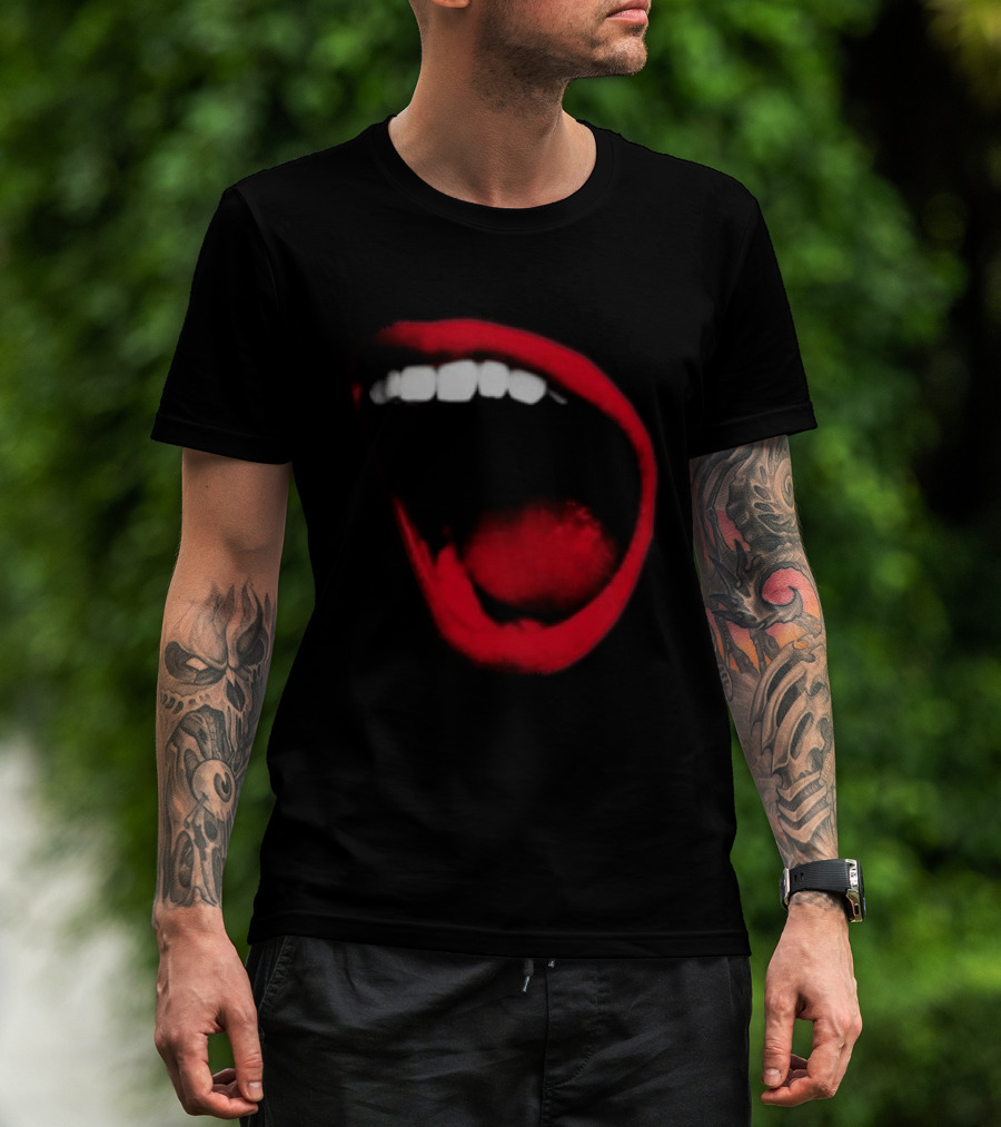 Benjamin Ingrosso Store Mouth European Tour Red Lips Open Mouth Image T-Shirt