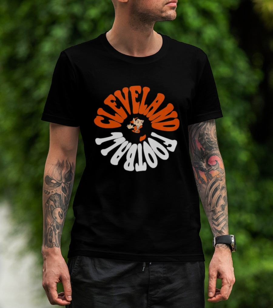 Cleveland Football Brownie The Elf Retro Orange White T-Shirt