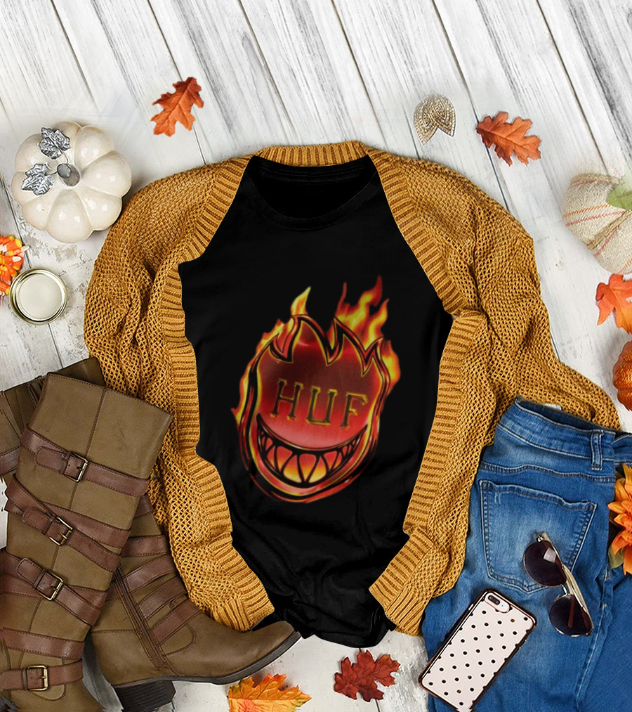 Huf X Spitfire Flame Galaxies Collaboration With Iconic Smiling T-Shirt