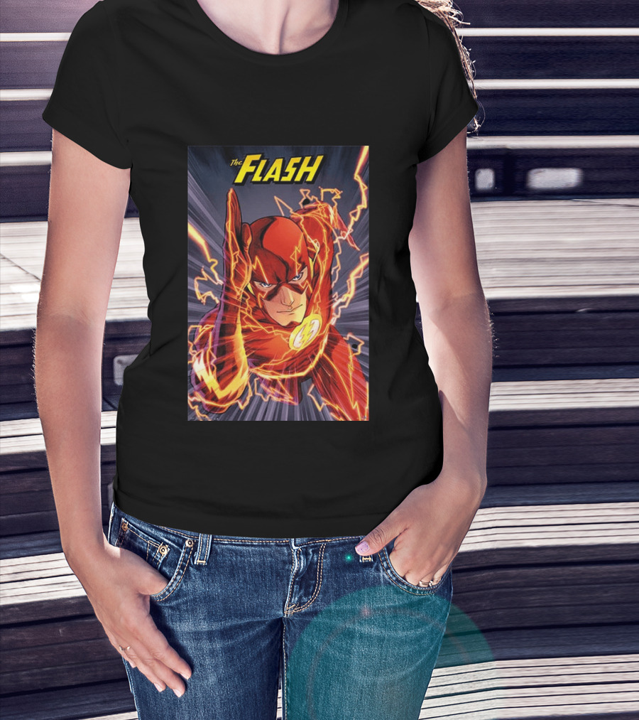 The Flash DC Comics Superhero Lightning Speedburst T-Shirt