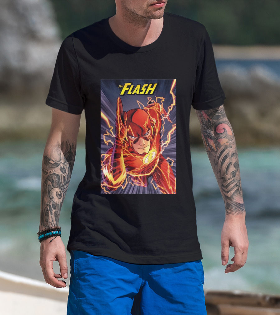 The Flash DC Comics Superhero Lightning Speedburst T-Shirt