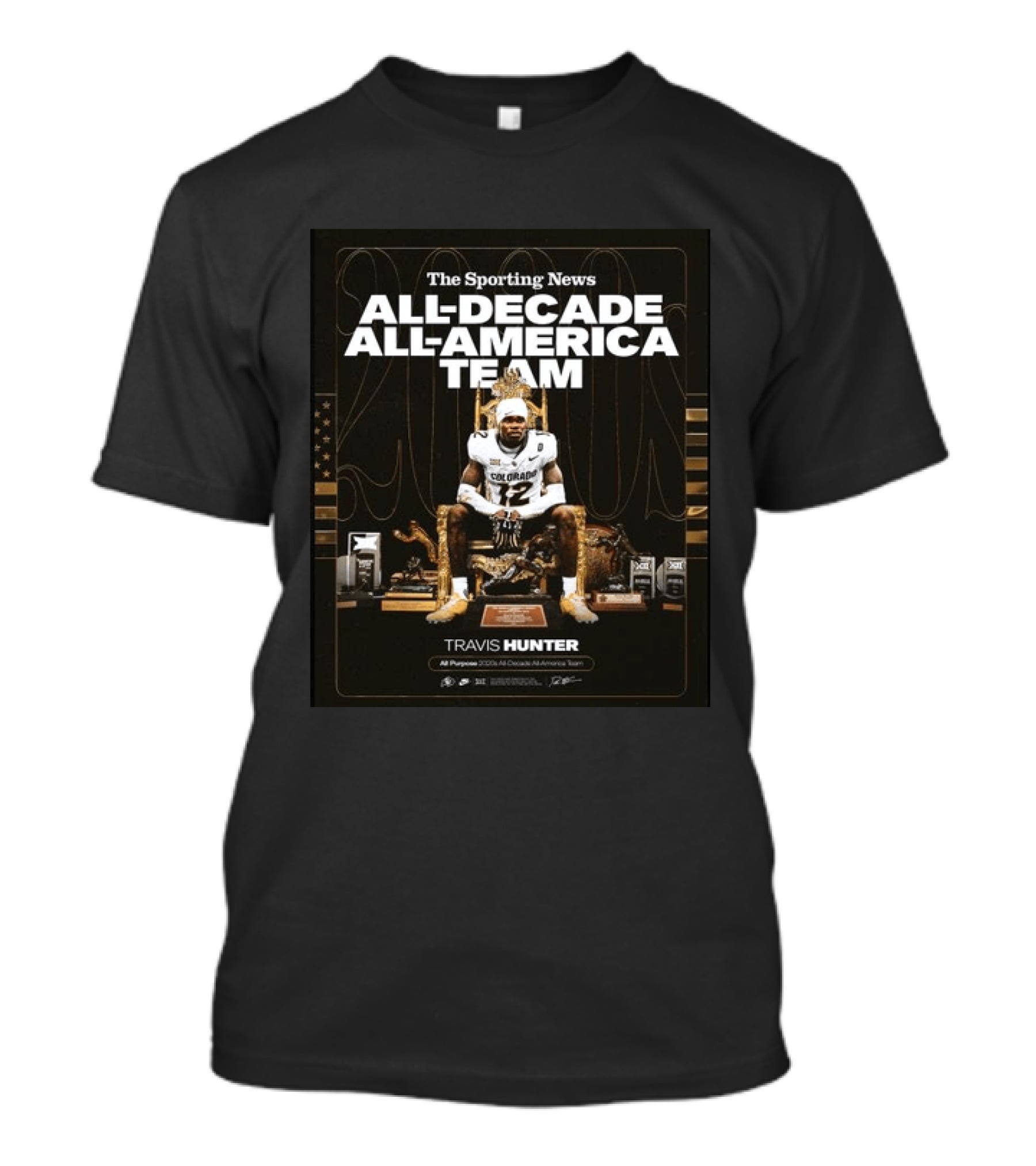 The Sporting News All Decade All America Team Travis Hunter Colorado Football 2020s T-Shirt