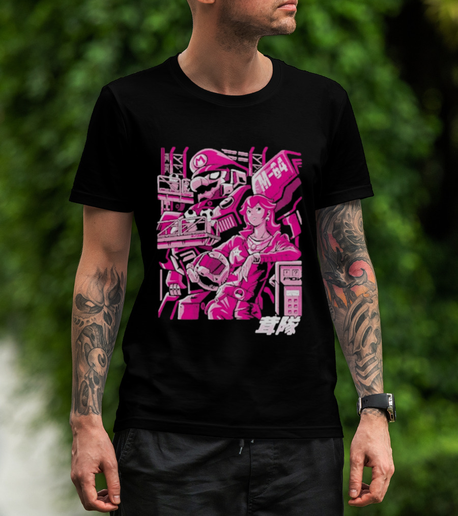 Turtle Destroyer M 64 Japanese Manga Style Mario Kart T-Shirt