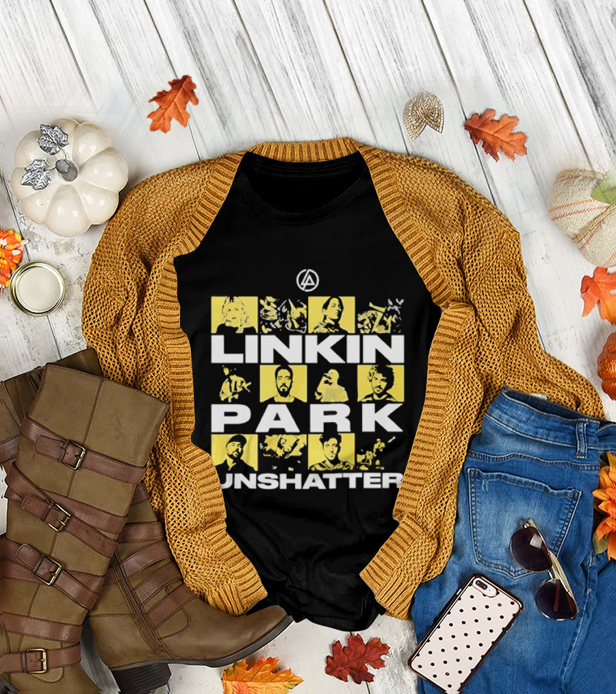 Linkin Park Unshatter Band Members Alternative Rock Compilation T-Shirt