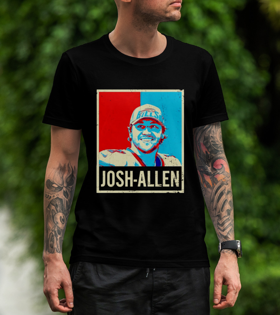 Distressed Josh Allen Buffalo Bills Pop T-Shirt