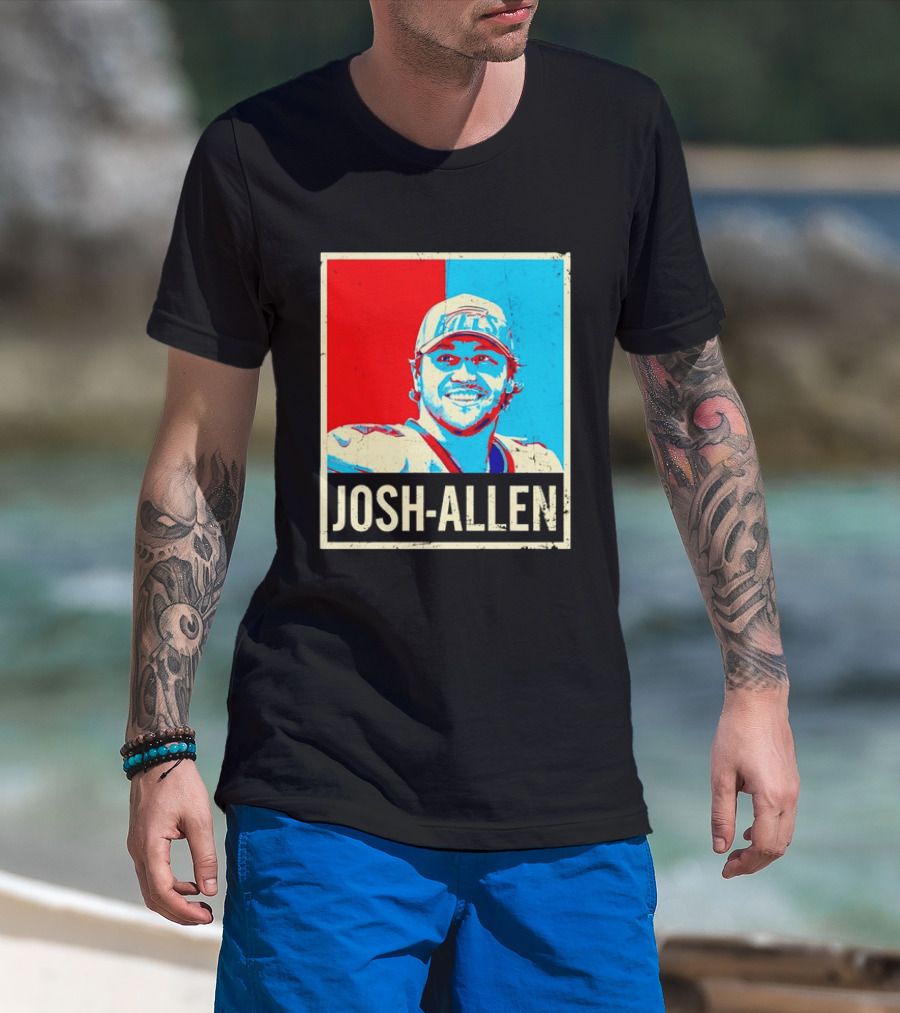 Distressed Josh Allen Buffalo Bills Pop T-Shirt