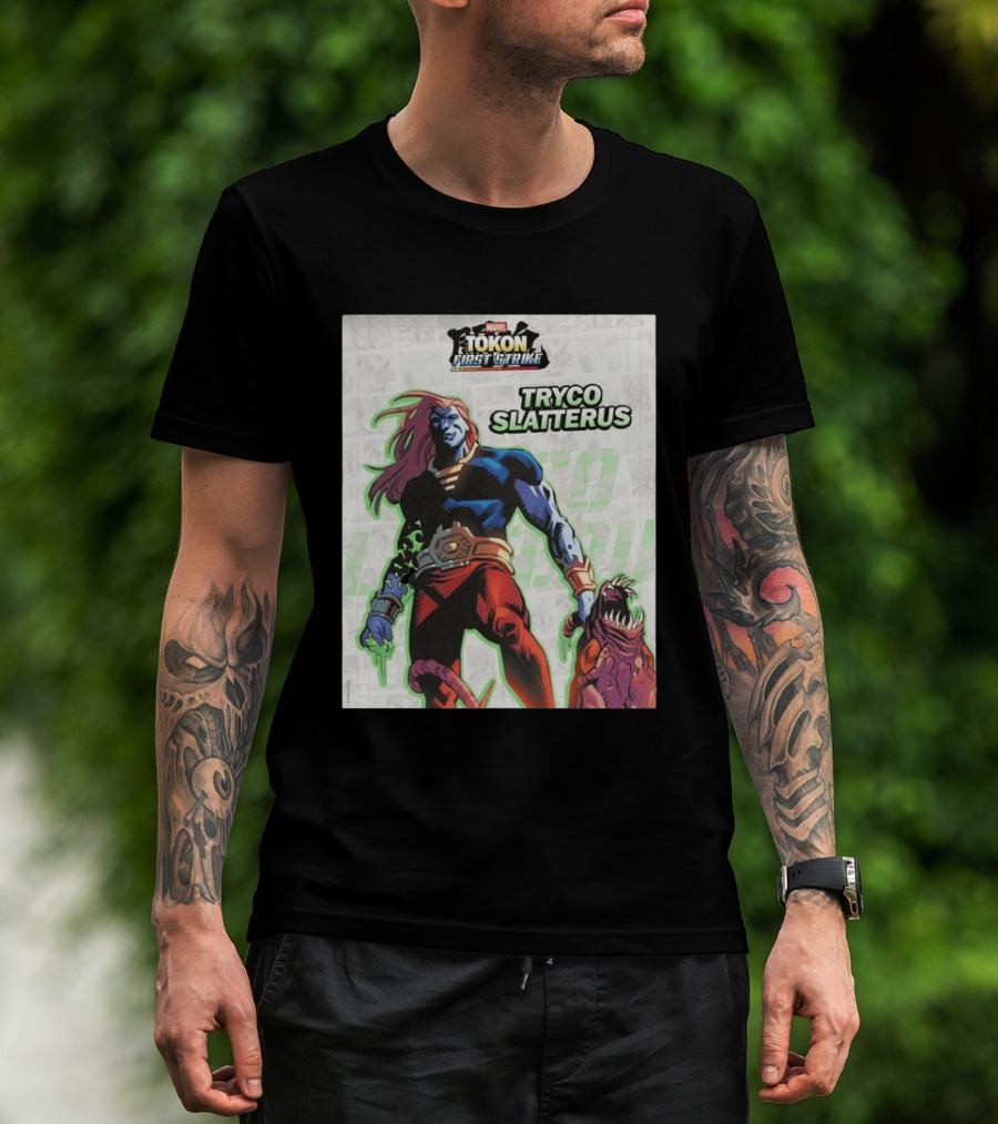 Marvel Tokon First Strike Tryco Slatterus Character With Creature T-Shirt