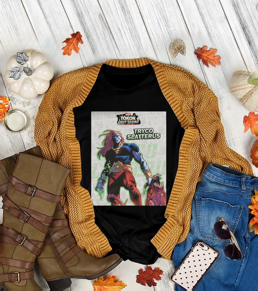 Marvel Tokon First Strike Tryco Slatterus Character With Creature T-Shirt