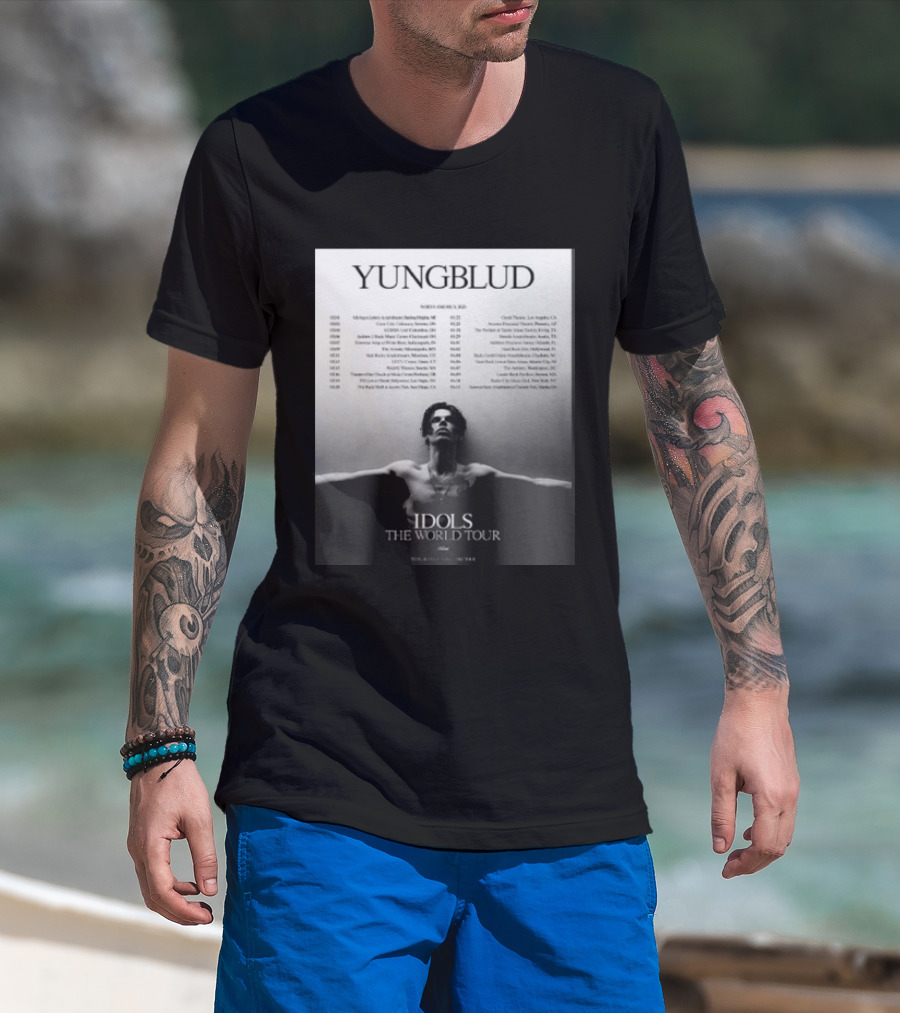 YUNGBLUD Idols The World Tour North America 2026 Schedule Dates Mockup Two Side T-Shirt