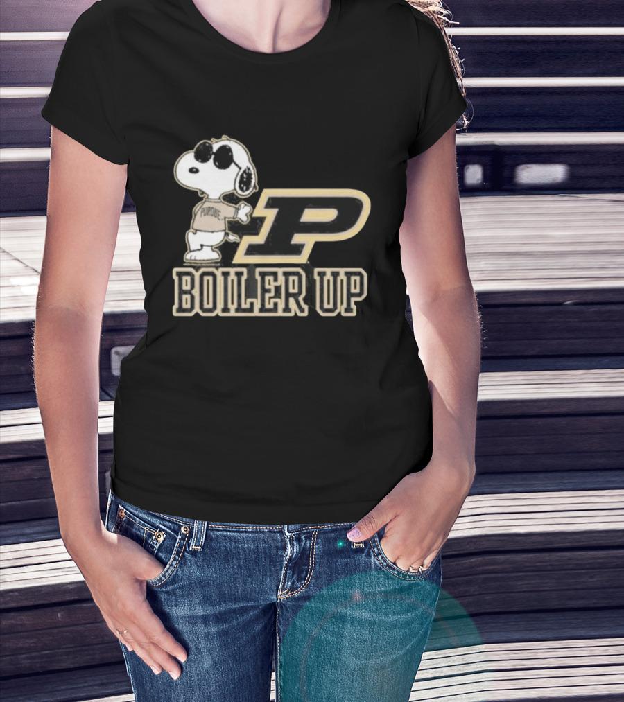 Purdue Boilermakers Snoopy Boiler Up P T-Shirt