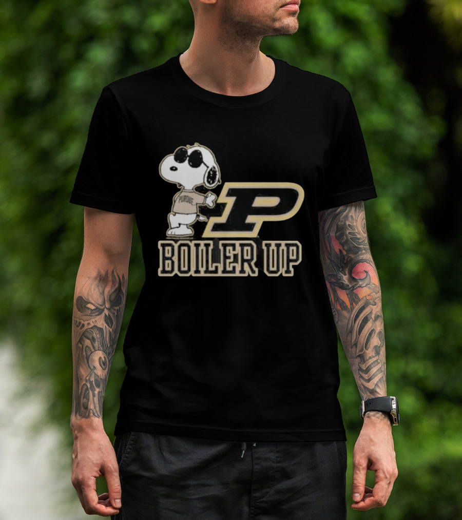 Purdue Boilermakers Snoopy Boiler Up P T-Shirt
