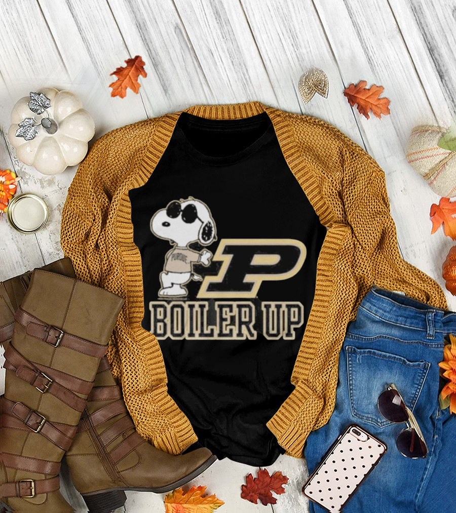 Purdue Boilermakers Snoopy Boiler Up P T-Shirt