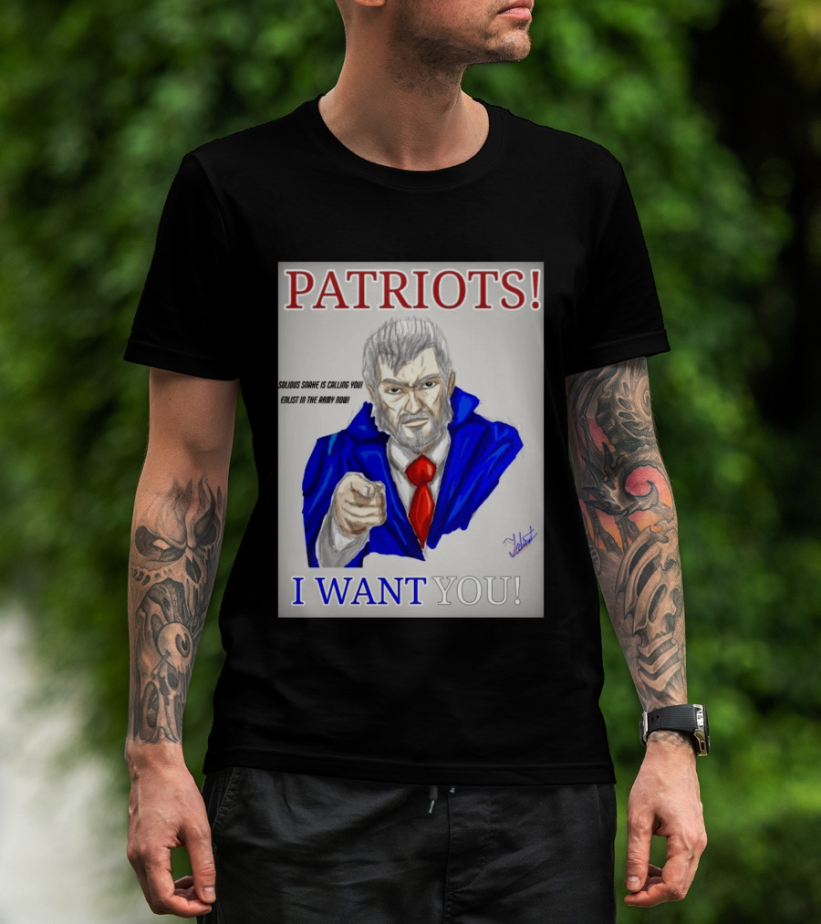 Patriots Solidus Snake Is Calling You Enlist In The Army Now I Want You T-Shirt
