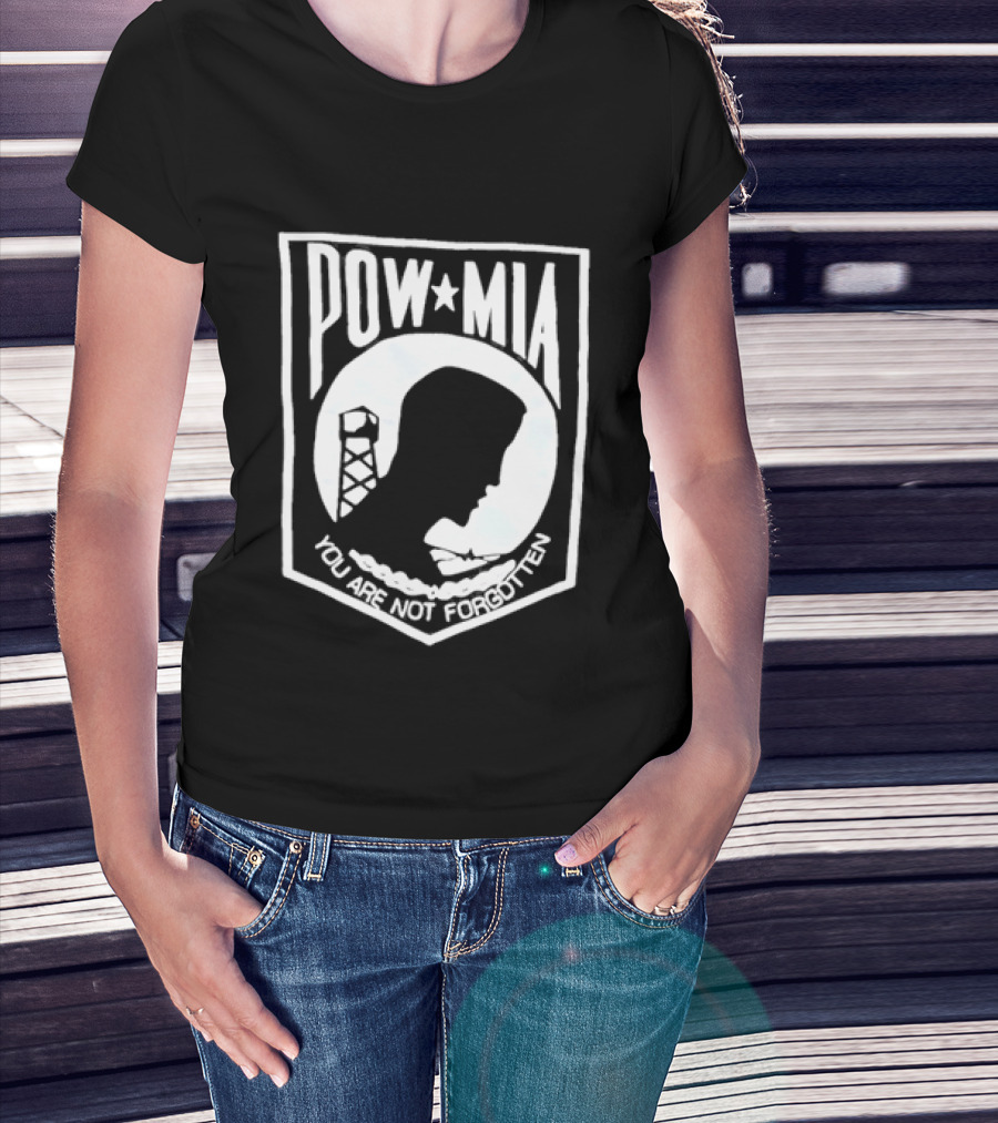 POW MIA You Are Not Forgotten Military Remembrance T-Shirt