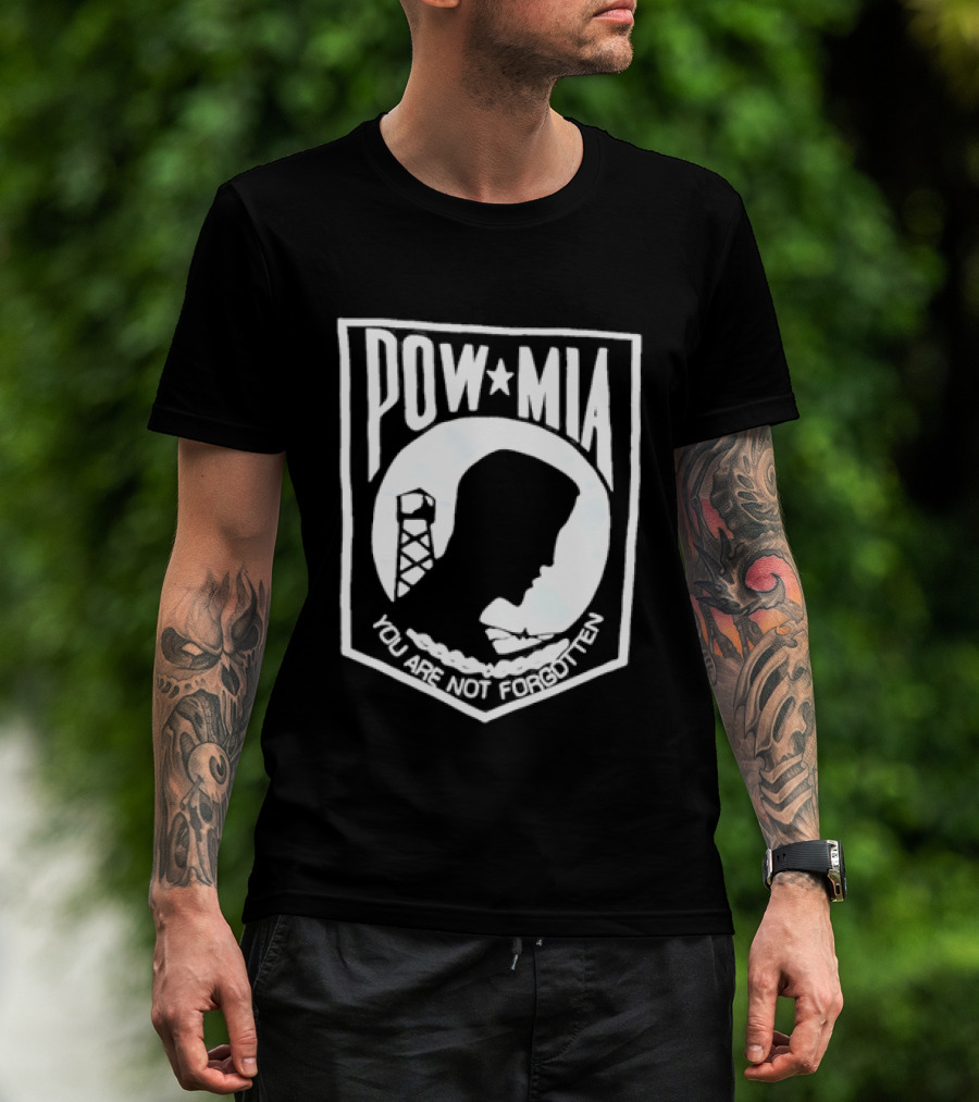 POW MIA You Are Not Forgotten Military Remembrance T-Shirt