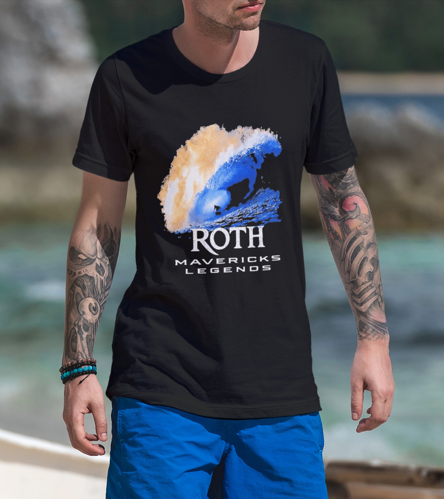 Roth Mavericks Legends Surfing Big Wave Iconography T-Shirt
