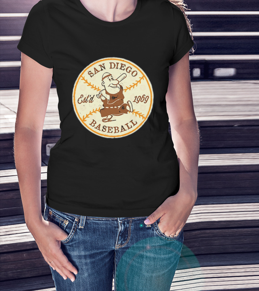 San Diego Padres Swinging Friar Est’d 1969 T-Shirt