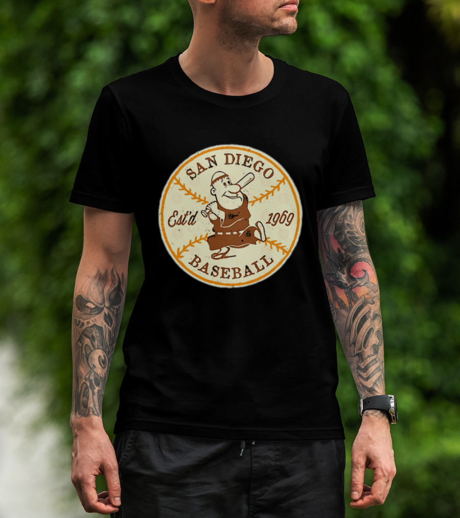 San Diego Padres Swinging Friar Est’d 1969 T-Shirt