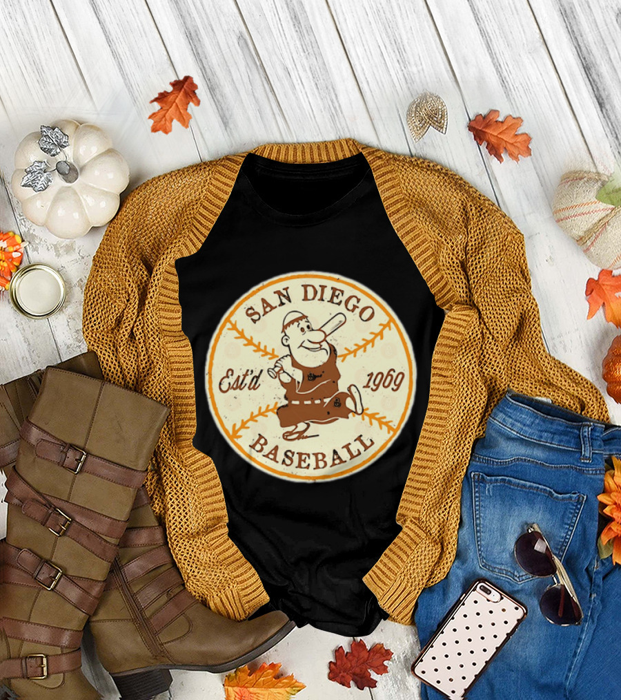 San Diego Padres Swinging Friar Est’d 1969 T-Shirt