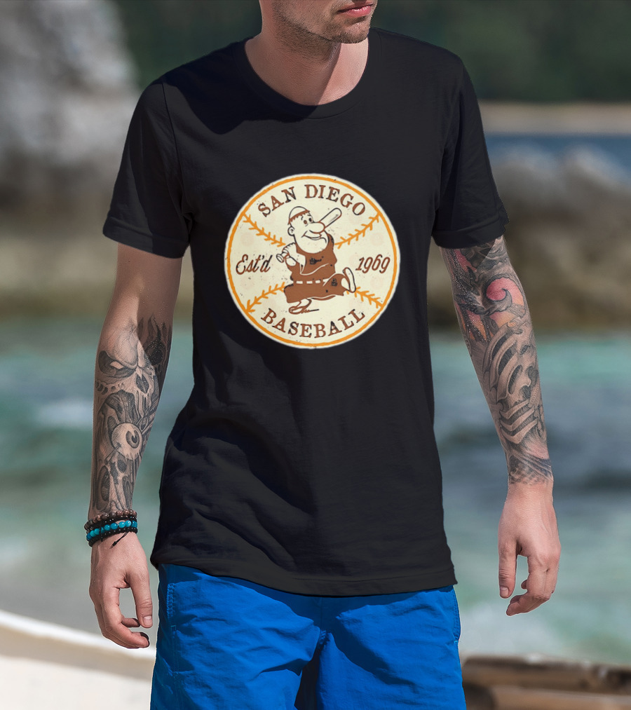 San Diego Padres Swinging Friar Est’d 1969 T-Shirt