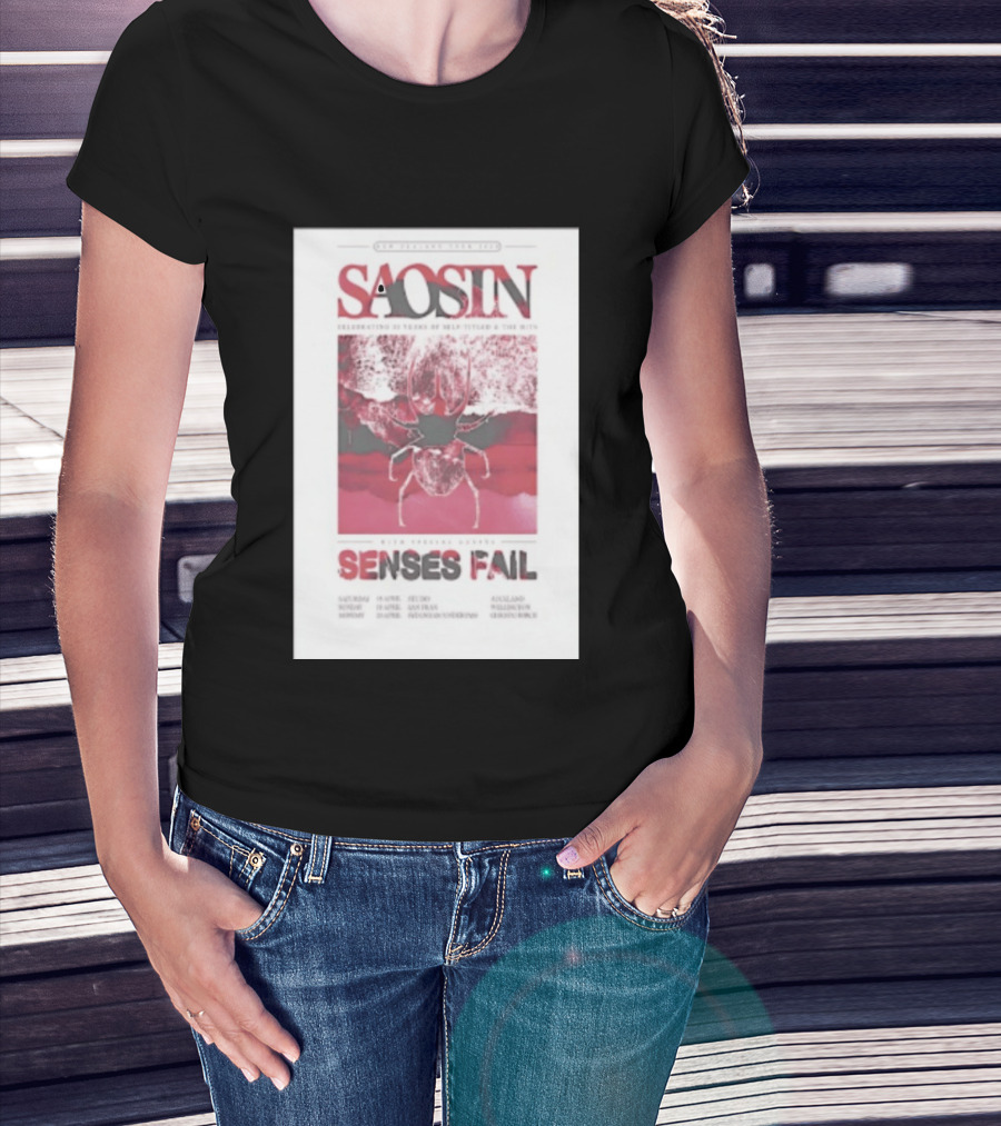 Saosin Sense Fail 2026 New Zealand Tour T-Shirt