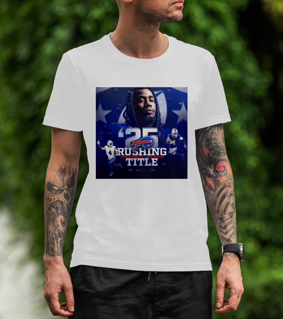 25 Rushing Buffalo Football James Cook III 1621 Yards Title T-Shirt