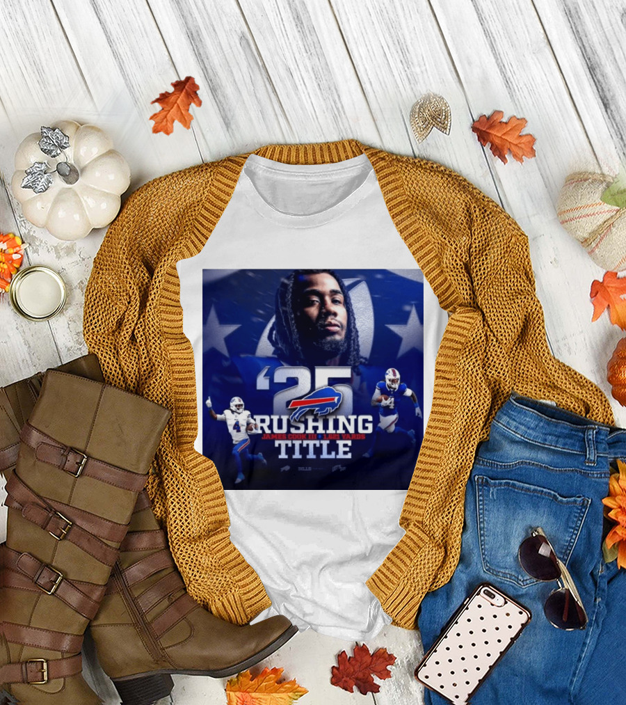25 Rushing Buffalo Football James Cook III 1621 Yards Title T-Shirt