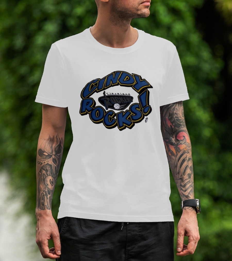 Cindy Rocks Cleveland Rockers Basketball T-Shirt