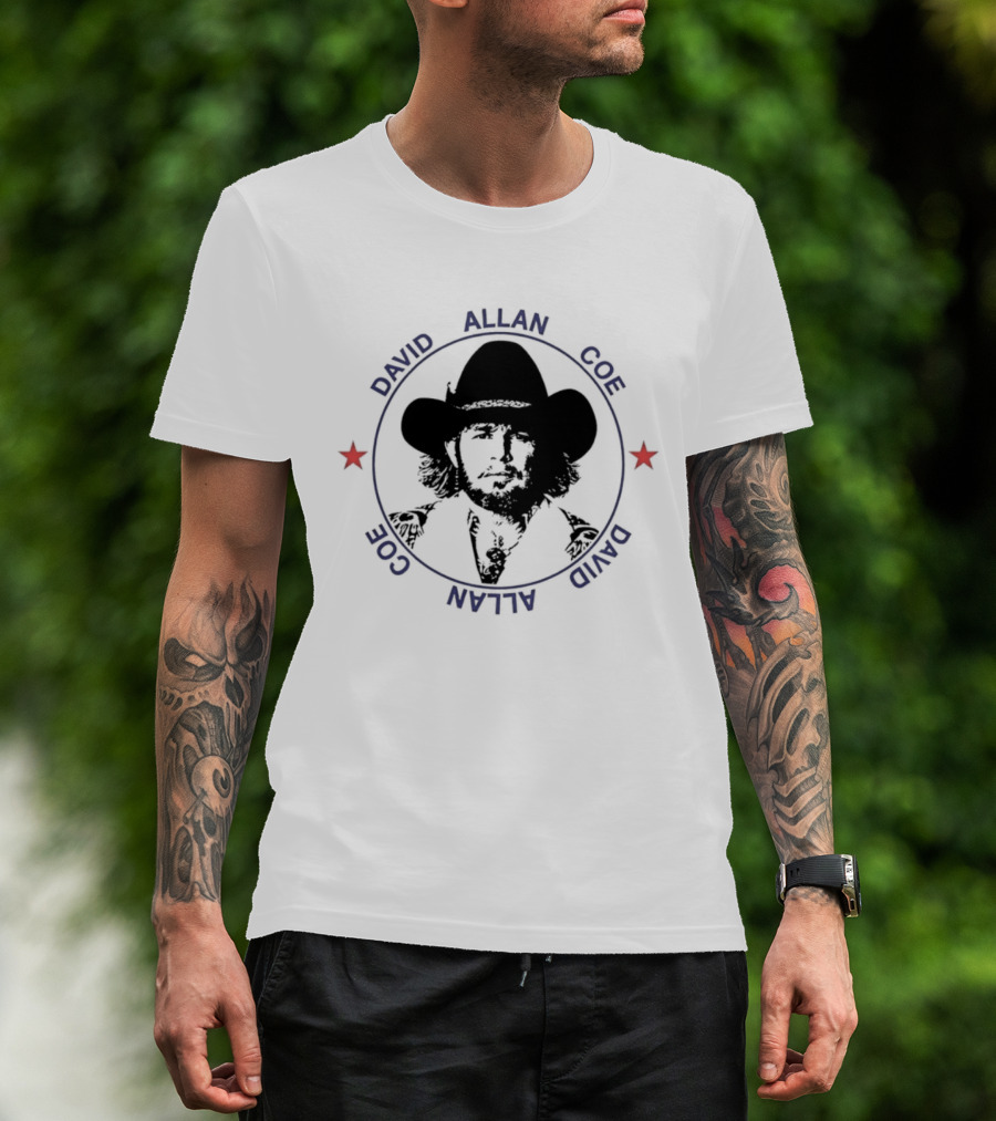 David Allan Coe Country Music Legend Vintage Cowboy Hat T-Shirt