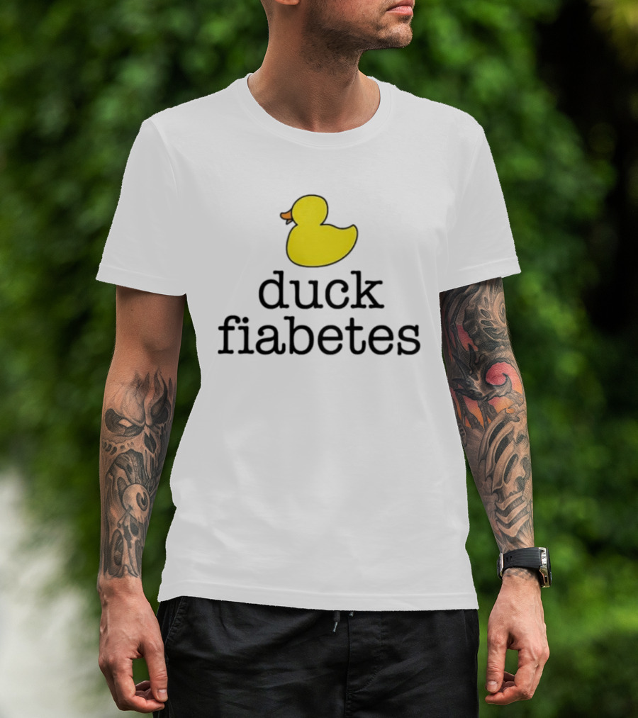 Duck Fiabetes Yellow Rubber Duck Diabetes Awareness T-Shirt